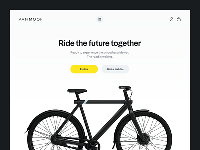 VanMoof Hero Header Concept / E-Bike Shop