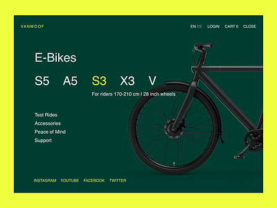 VanMoof Burger Menu Concept | E-Bike Shop