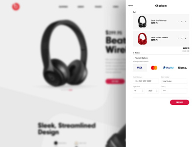 Daily Ui #002 / Checkout 002 beats beats by dre checkout checkout form checkout page daily 100 challenge daily ui daily ui 002 design form pay payment ui ux web webdesign