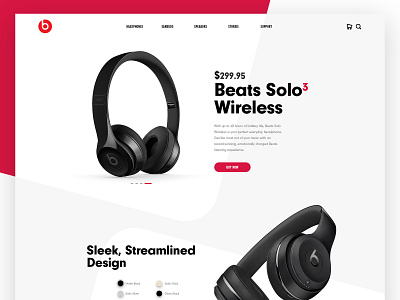 Daily Ui #003 / Landingpage 003 abovethefold beats beats by dre clean cta daily 100 challenge daily ui daily ui 003 design landingpage minimal ui ux web webdesign white