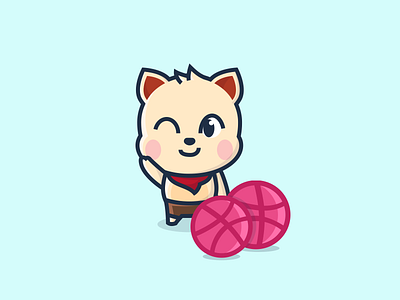 2 Dribbble invites 2 invites ball blink character cute dribbble dribbble player give giveaway illustration illustrative invitation invite join join dribbble join member mascot member prospect prospects