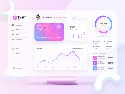 MoneyGram – Online Banking app blur clean crypto currency dashboard design exchange finance fintech light mockup money payment template trade ui ux wallet white