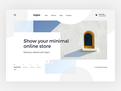 Gojen cart minimal online shop slider store