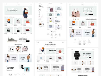 C I C O – eCommerce template clean commerce design ecommerce landing logo minimal online photos shop store template theme themeforest ui vector web white wordpress