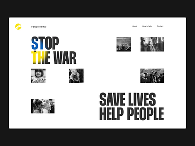 Stop the war concept design digital motion peace stop the war support ui ukraine ux war web