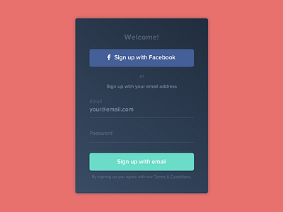 Daily UI challenge #001 — Sign Up