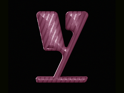 Y letter 36 days of type 36days 36daysoftype 3d lettering 3d letters adobe dimension lettering lettermark typo typogaphy