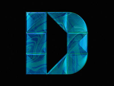 Letter D 36 days of type 36days 36daysoftype adobe dimension branding d letter d logo design illustration lettering lettermark logo typogaphy