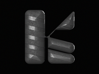 Letter k 36 days of type 36days 36daysoftype 3d design graphic design illustration lettering lettermark logo typogaphy