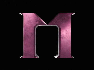 Letter M 36 days of type 36days 36daysoftype 3d adobe dimension design illustration letter m lettering lettermark logo m logo number 1 one logo typogaphy