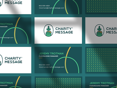 Charity Message brand branding business card charity charity message design identity logo logo design