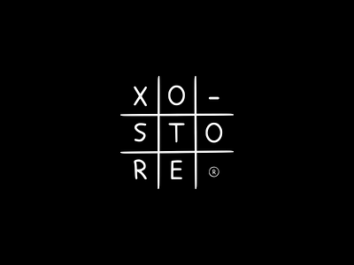 XO Store branding brandmark game hugs and kisses lettermark logo logofolio mark noughts and crosses online store tic tac toe tic tac toe x o xo xo game