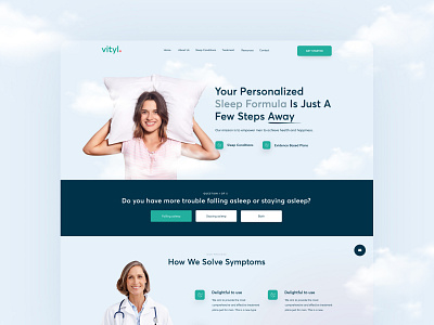 🧑‍⚕️ Vityl Sleep Clinic in Australia clean clinic design health health care interface intro layout minimal quiz services sleep ui ux web design