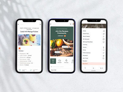Fine food store - Website for Dattelmann - Mobile view design food healthy interface menu mobile shop store ui ux web design