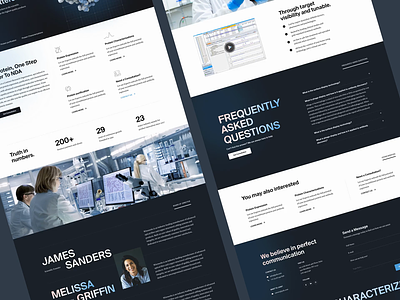 Biotech website for contract research organisation blue clean crisp design dna health interface medical minimal pharma pharmaceutical protein science tech technology ui ux web design