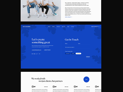Oak & Bluebird website design clean design interface minimal studio ui ux web design