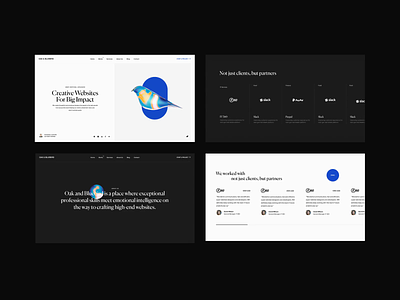 Oak & Bluebird's new website clean design interface minimal studio ui ux web design