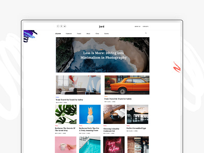 Home page - Blog Jord article blog blog post bright clean design interface layout minimal ui ux web design