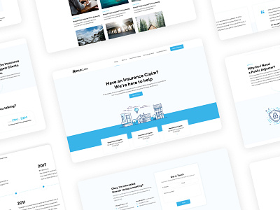 Pages layout - World Claim clean design illustration design illustrations insurance insurance company interface minimal services ui ux web design