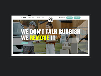 Away Today Australia's Greenest Rubbish Removal Website bold booking clean design form interface minimal services steps ui ux web design