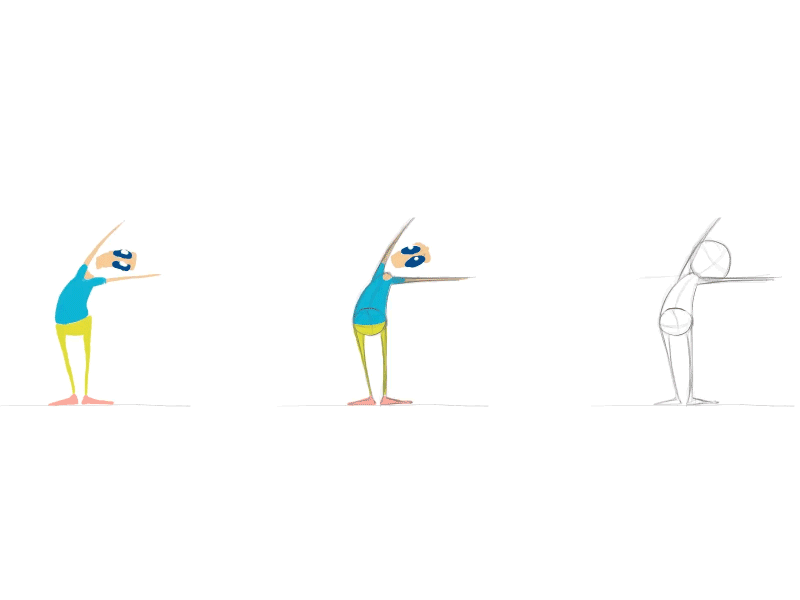 Stretch Process animation characterdesign design illustration ipad motiongraphics