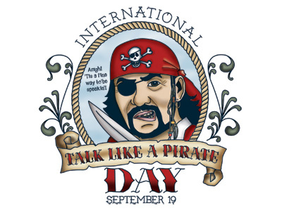Talk Like a Pirate Day Illustration & Design design illustration logo pirate