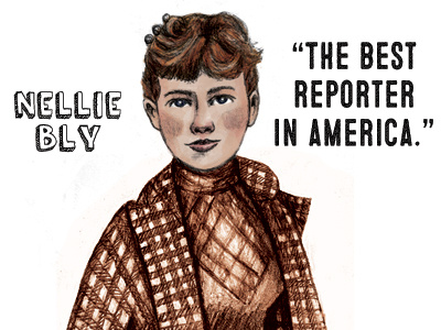 Nellie Bly illustration nellie bly women warriors