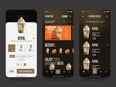 Coffee App android app design graphic design interface ios mobile prototype sketch ui ux