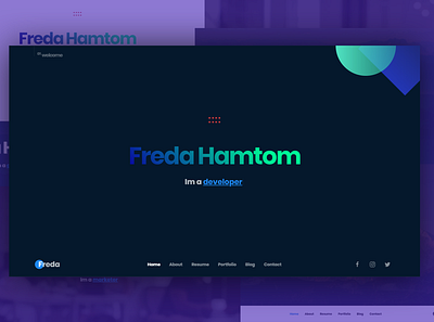 Freda Personal Resume / Portfolio / Blog / HTML Template ajax cv template html template one page portfolio resume cv resume design