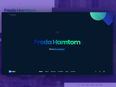 Freda Personal Resume / Portfolio / Blog / HTML Template