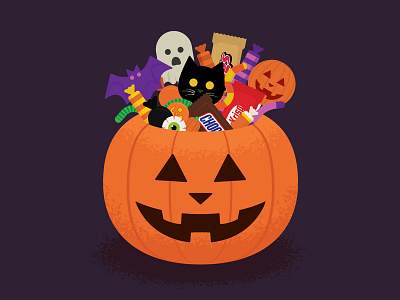 Halloween bat candy cat chocolate ghost halloween illustration jackolantern lollipop october pumpkin sucker