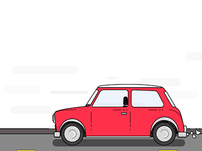 Car car cartoon icon logo mini cooper minimal ui ux