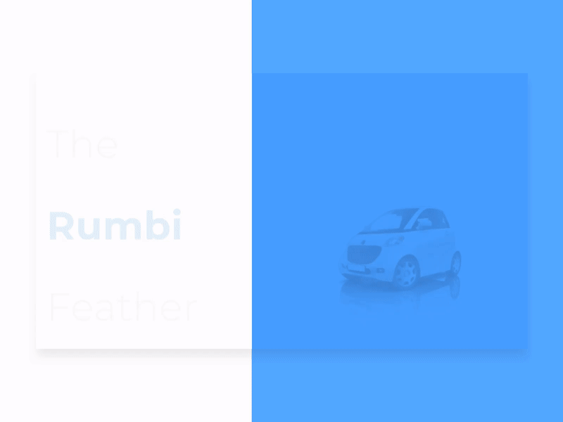 The Rumbi Feather Template agency animation car concept desktop inspiration product studio template transition ui ux