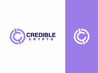 Credible Crypto c coin crypto logo purple