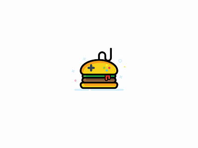 Burger Games Studio design fast food game hamburger illustration logo