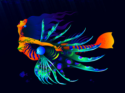 Mermaid colors adobe illustrator mermaid ragh raghart underwater