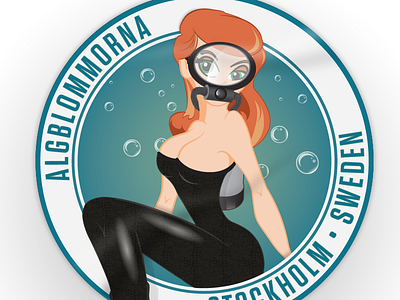 Scubagirl Update diving girl logo suba