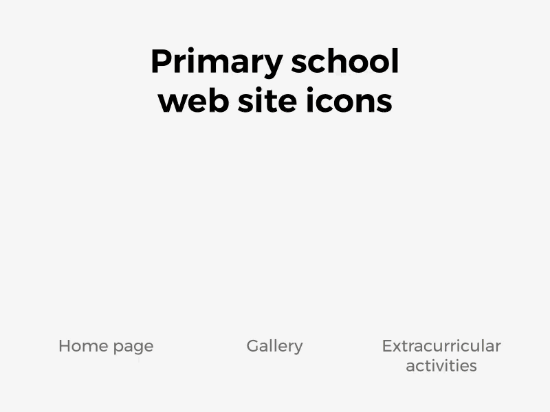 Icons for primary school web site