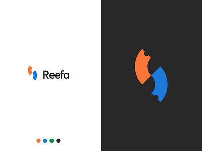 Reefa Shop blue brand brand design branding branding and identity circle coupon coupon code coupons logo orange raffle reef shop store ticket