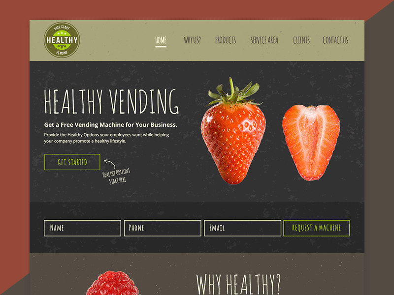 Kick Start Healthy creative commons food foodie hand drawn healthy homepage organic organic food template web design webpage