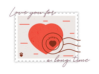Love you for a long time graphic design ilustracion