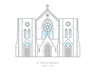 St. Patrick Cathedral church design fort worth graphicdesign icon illustration project texas