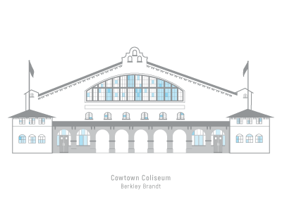 Cowtown Coliseum coliseum cowtown design graphicdesign icon illustration texas fort worth