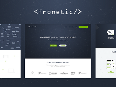 Concept for "Fronetic" web developer agency