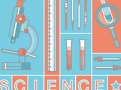 Science! - Poster art illustration poster son