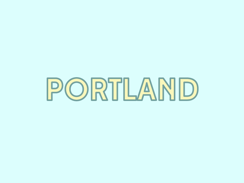 Portland - Animated GIF animation city gif illustrator plane portland rain sun