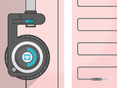 Porta Pro Love headphones illustration koss music porta pro