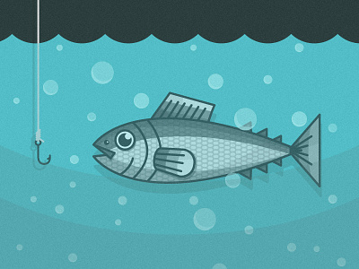 Little Tuna blue fish illustration illustrator little love tuna underwater water