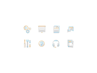 Category Icons WIP book branding category gear headphones icon section stroke tools web