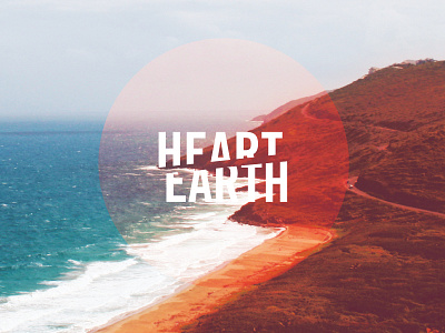 Heart Earth earth heart ocean overlay poster split treatment type